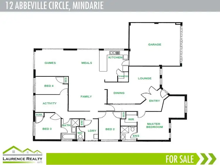Floorplan of Homely house listing, 12 Abbeville Circle, Mindarie WA 6030