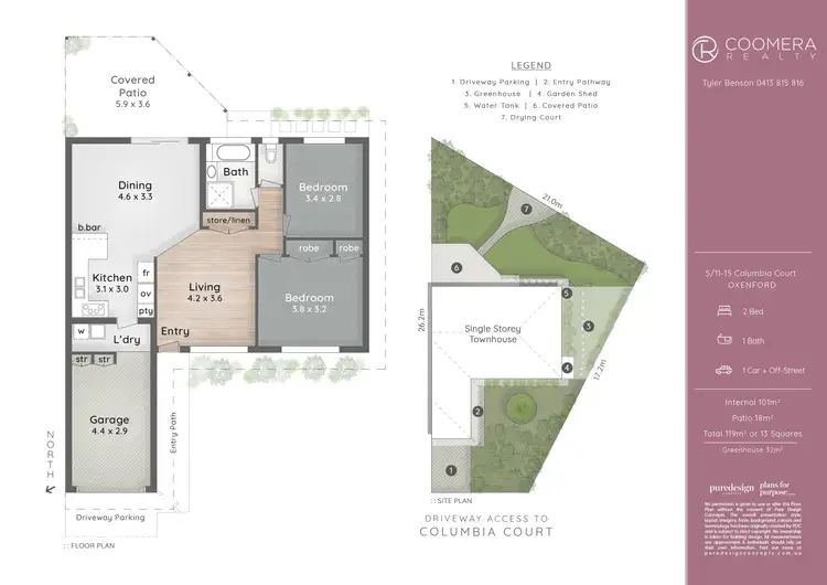 Floorplan of Homely unit listing, 5/11-15 Columbia Court, Oxenford QLD 4210