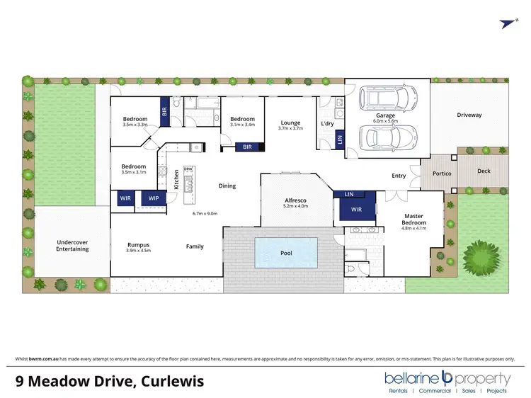 Floorplan of Homely house listing, 9 Meadow Drive, Curlewis VIC 3222