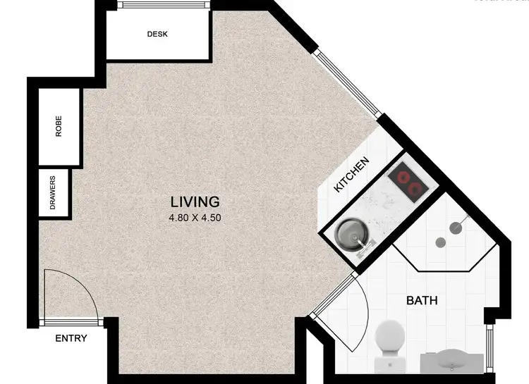 Floorplan of Homely apartment listing, 2003/108 Margaret Street, Brisbane City QLD 4000