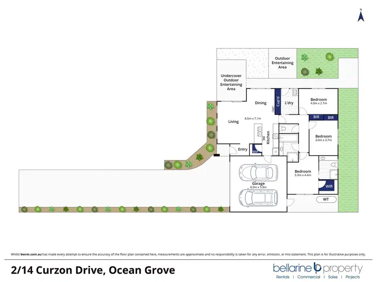 Floorplan of Homely townhouse listing, 2/14 Curzon Drive, Ocean Grove VIC 3226