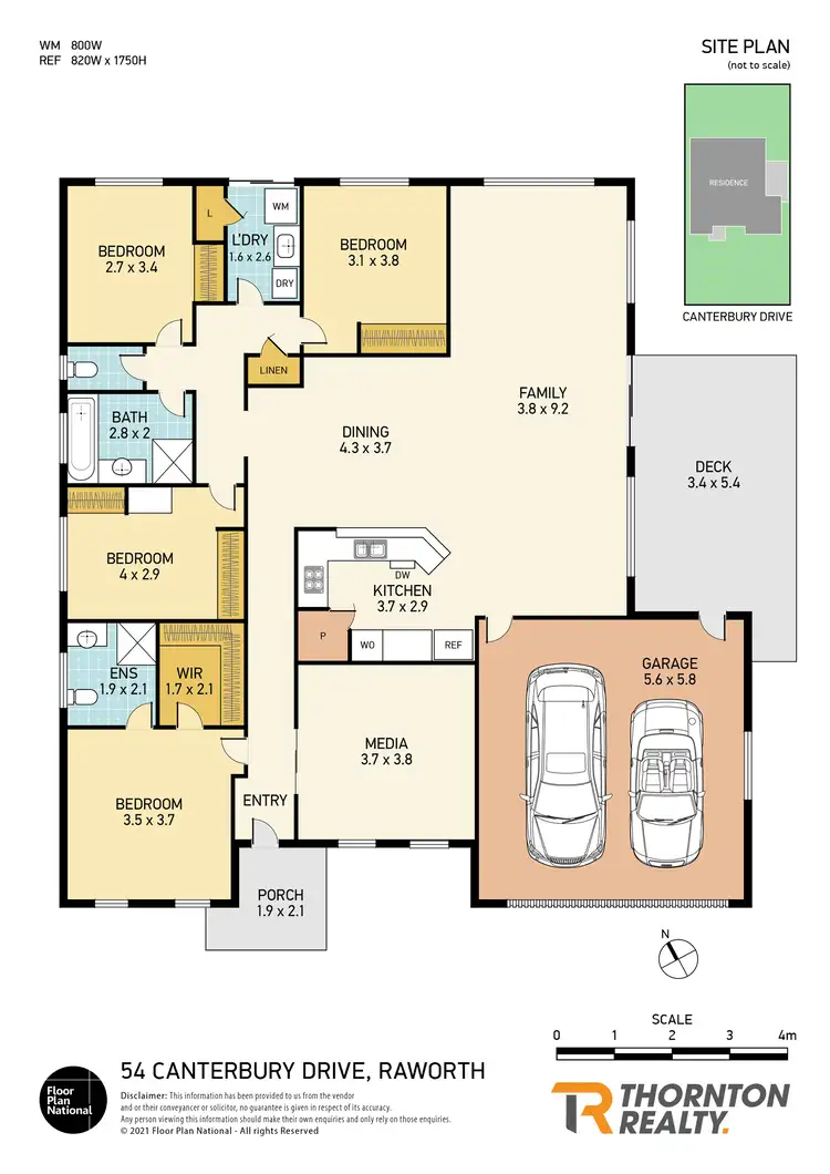 Floorplan of Homely house listing, 54 Canterbury Drive, Raworth NSW 2321