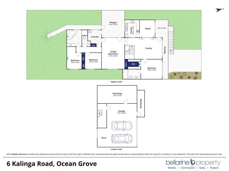 Floorplan of Homely house listing, 6 Kalinga Road, Ocean Grove VIC 3226