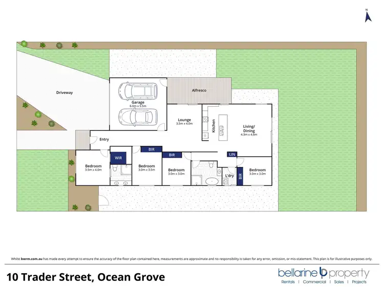 Floorplan of Homely house listing, 10 Trader Street, Ocean Grove VIC 3226