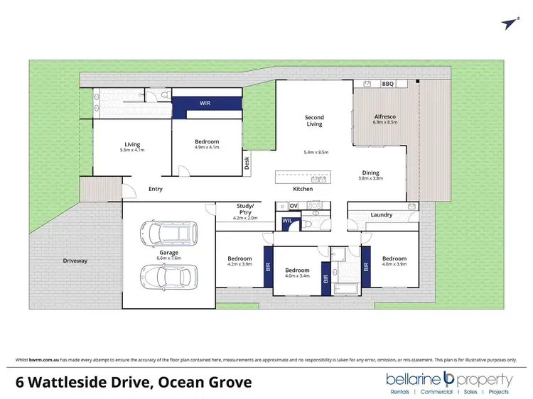 Floorplan of Homely house listing, 6 Wattleside Drive, Ocean Grove VIC 3226