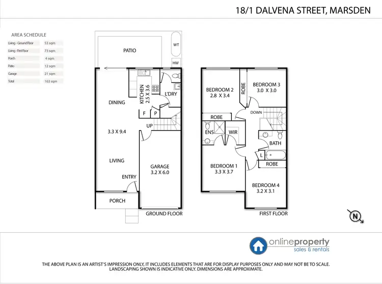 Floorplan of Homely townhouse listing, 18/1 Dalvena Street, Marsden QLD 4132