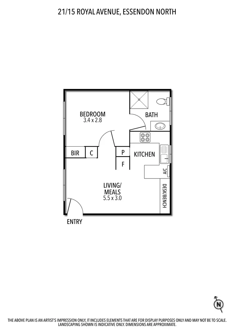Floorplan of Homely flat listing, 21/15 Royal Avenue, Essendon North VIC 3041
