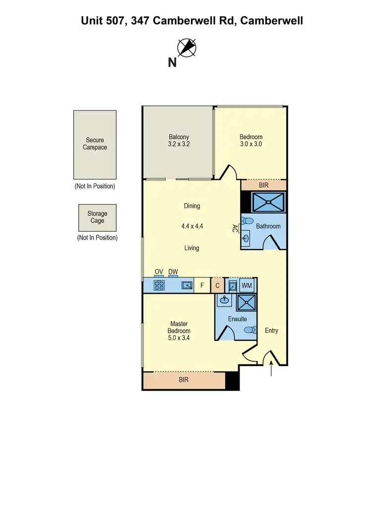 Floorplan of Homely apartment listing, 507/347 Camberwell Road, Camberwell VIC 3124