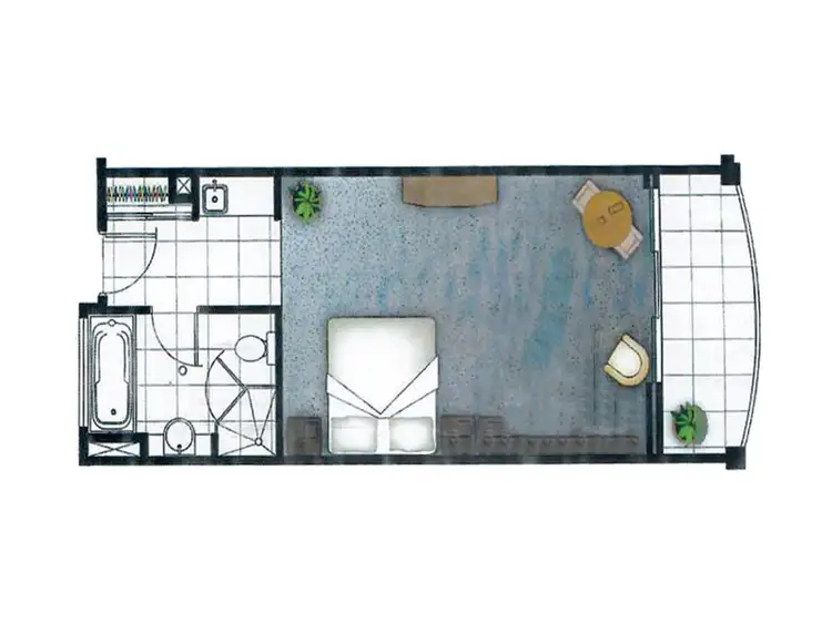 Floorplan of Homely studio listing, 3021/56 John Lund Drive, Hope Island QLD 4212