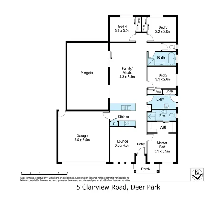 Floorplan of Homely house listing, 5 Clairview Road, Deer Park VIC 3023