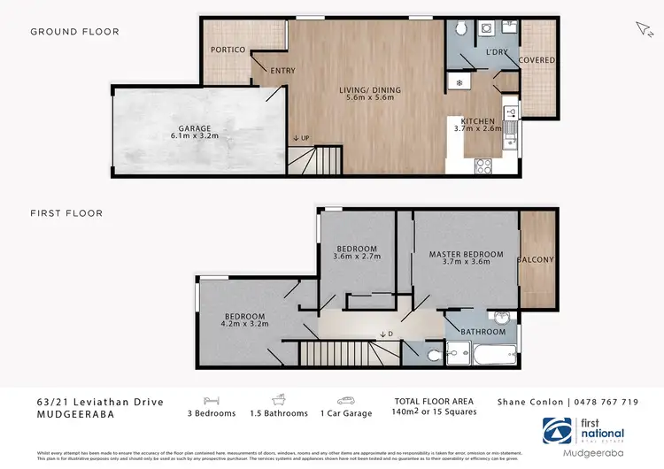 Floorplan of Homely townhouse listing, 63/21 Leviathan Drive, Mudgeeraba QLD 4213
