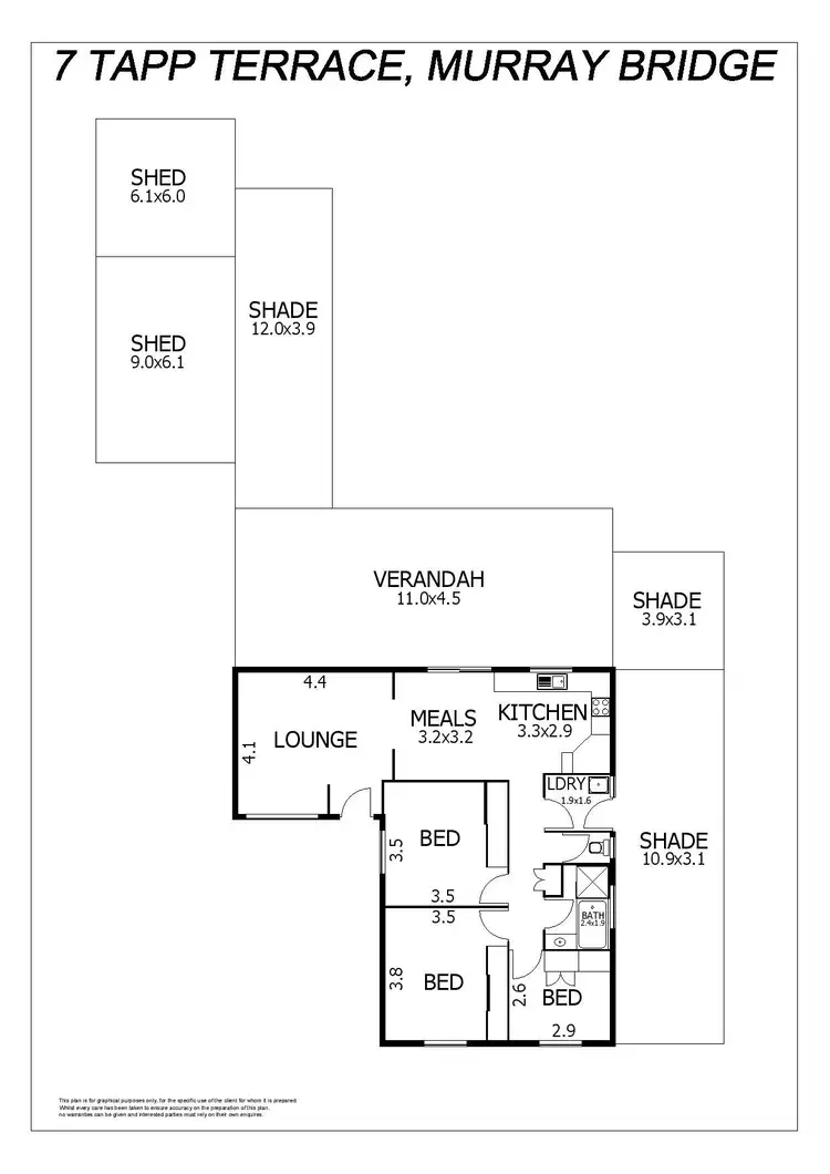 Floorplan of Homely house listing, 7 Tapp Terrace, Murray Bridge SA 5253