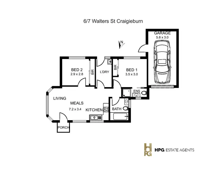 Floorplan of Homely unit listing, 6/7 Walters Street, Craigieburn VIC 3064