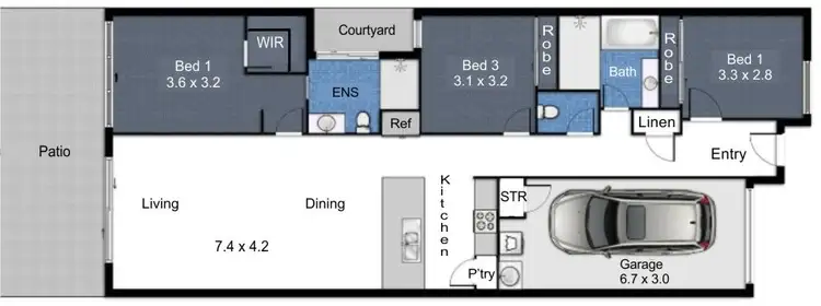 Floorplan of Homely house listing, 31 Samuel Walker Street, Baringa QLD 4551