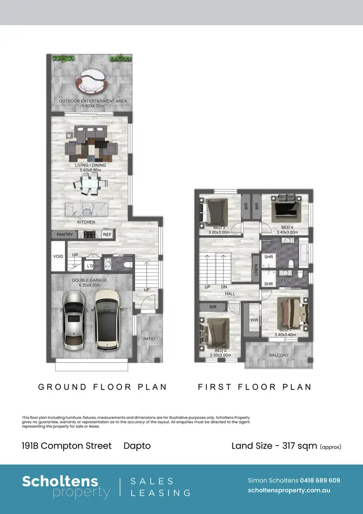 Floorplan of Homely semi-detached listing, 191B Compton Street, Dapto NSW 2530