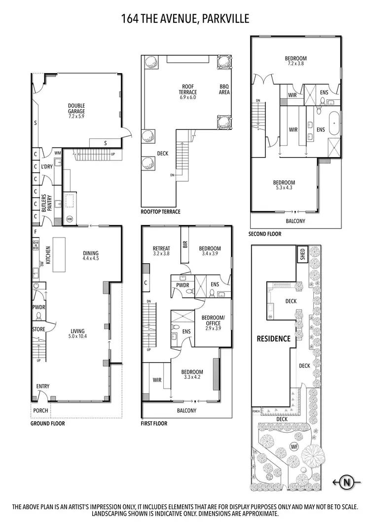 Floorplan of Homely house listing, 164 The Avenue, Parkville VIC 3052