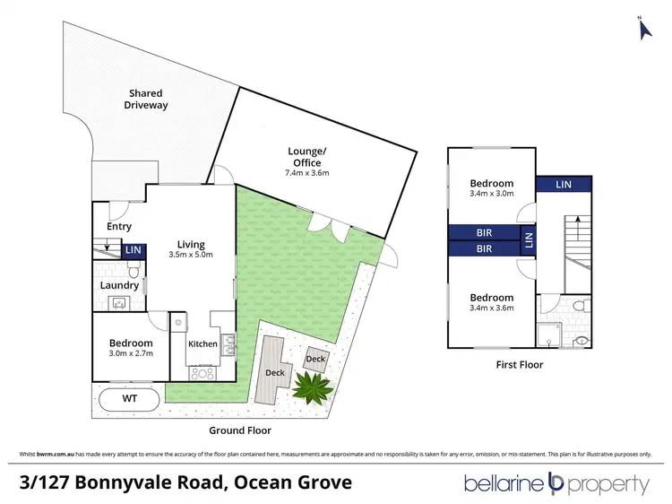 Floorplan of Homely townhouse listing, 3/127 Bonnyvale Road, Ocean Grove VIC 3226