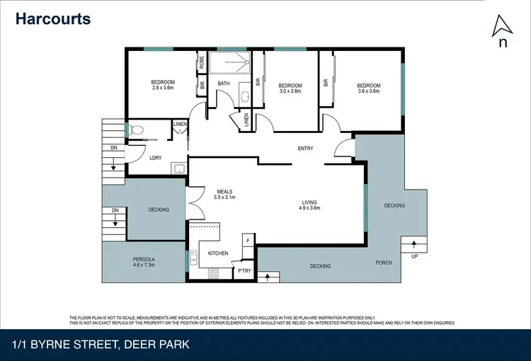 Floorplan of Homely unit listing, 1/1 Byrne Street, Deer Park VIC 3023