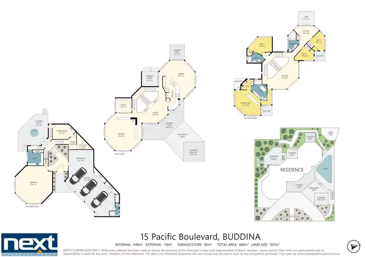 Floorplan of Homely house listing, 15 Pacific Boulevard, Buddina QLD 4575