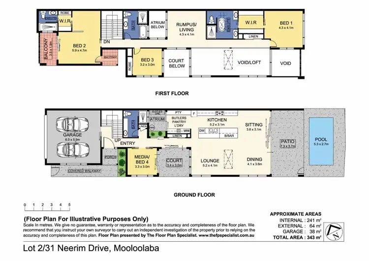 Floorplan of Homely semi-detached listing, 2/31 Neerim Drive, Mooloolaba QLD 4557