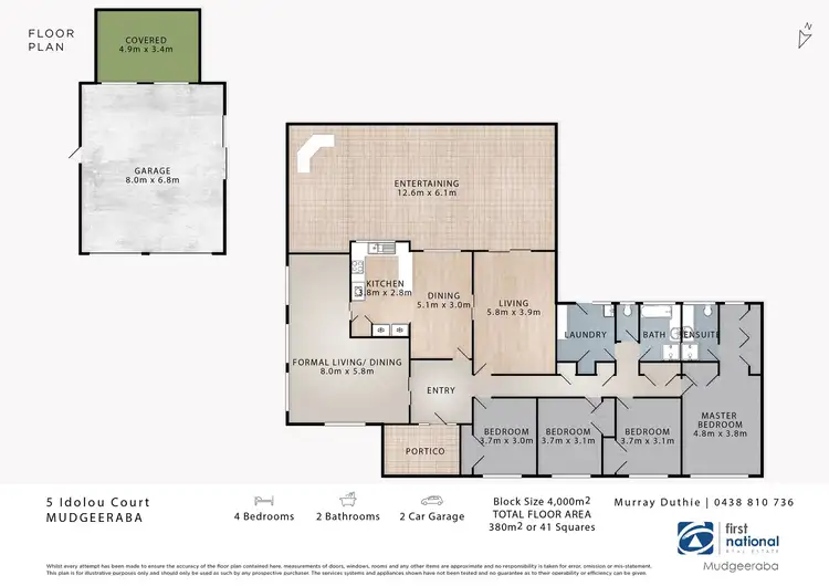 Floorplan of Homely house listing, 5 Idolou Court, Mudgeeraba QLD 4213