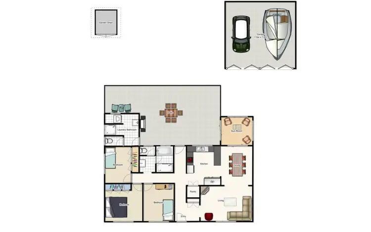 Floorplan of Homely house listing, 7 Captain Cook Drive, Banksia Beach QLD 4507