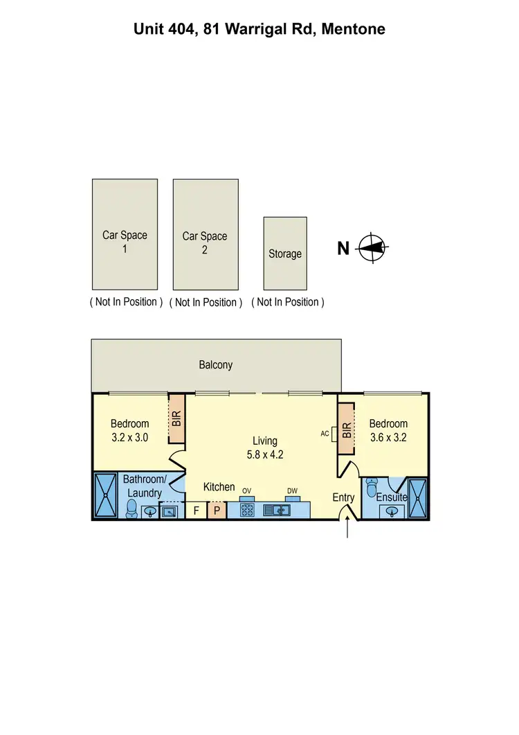 Floorplan of Homely apartment listing, 404/81 Warrigal Rd, Mentone VIC 3194