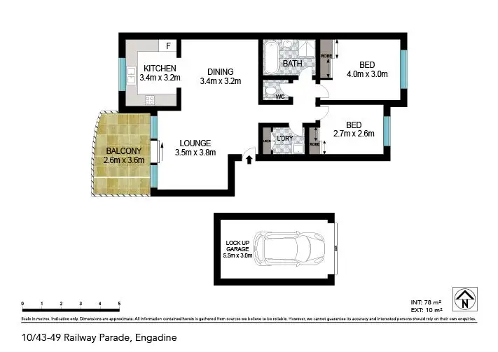 Floorplan of Homely apartment listing, 10/43-49 Railway Parade, Engadine NSW 2233