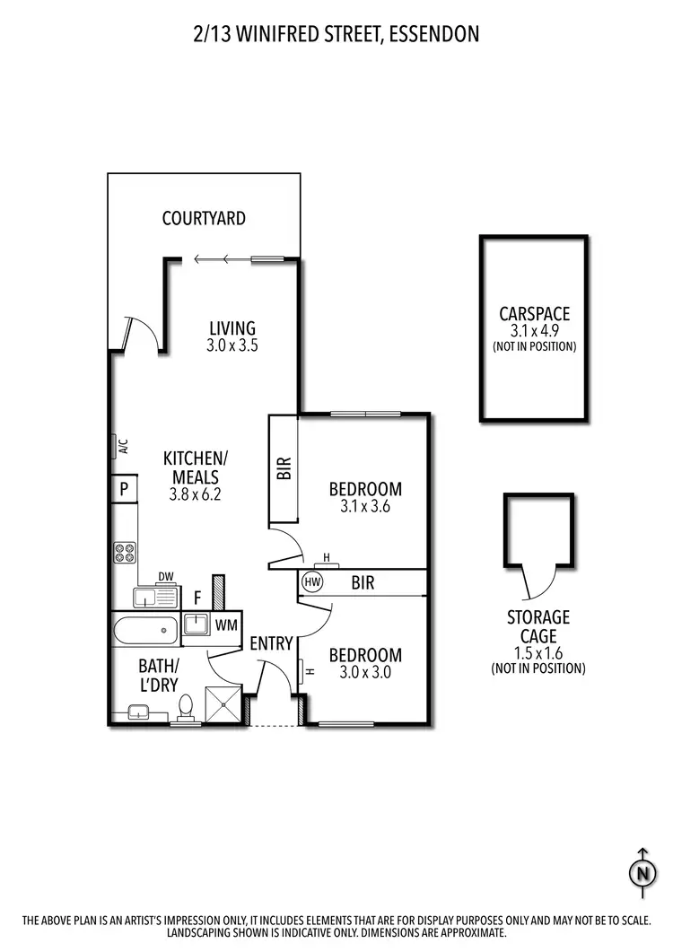Floorplan of Homely apartment listing, 2/13 Winifred Street, Essendon VIC 3040