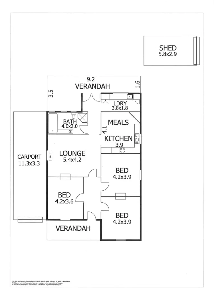 Floorplan of Homely house listing, 1 Flavel Terrace, Murray Bridge SA 5253
