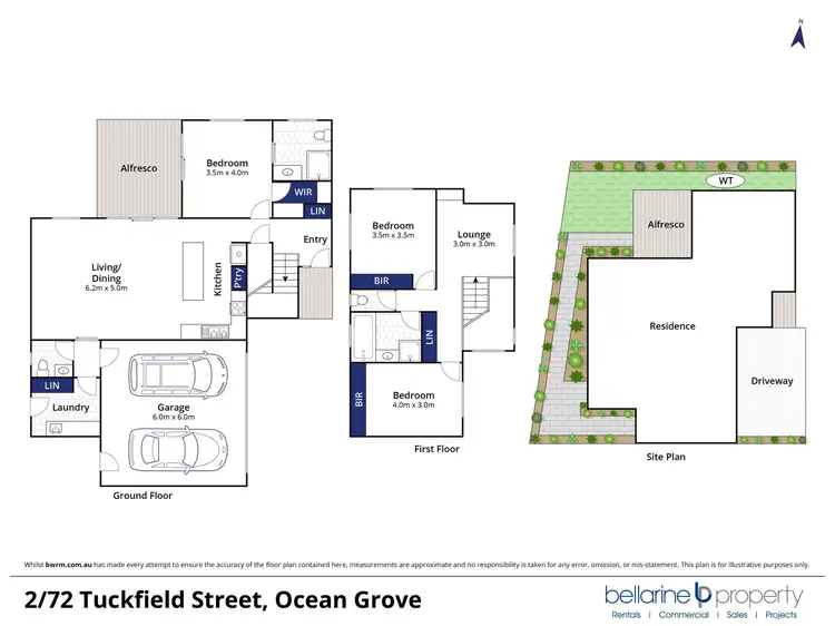 Floorplan of Homely townhouse listing, 2/72 Tuckfield Street, Ocean Grove VIC 3226