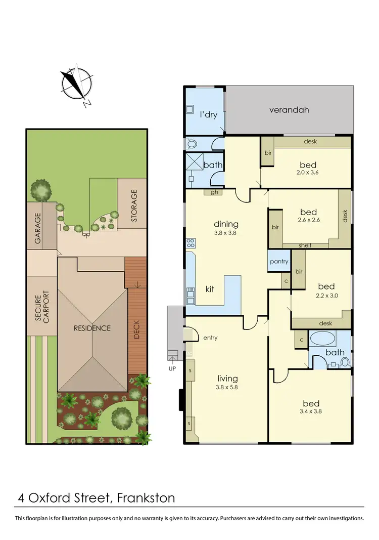 Floorplan of Homely house listing, 4 Oxford Street, Frankston VIC 3199