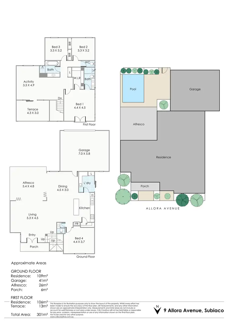Floorplan of Homely house listing, 9 Allora Avenue, Subiaco WA 6008