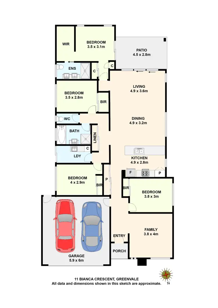 Floorplan of Homely house listing, 11 Bianca Crescent, Greenvale VIC 3059
