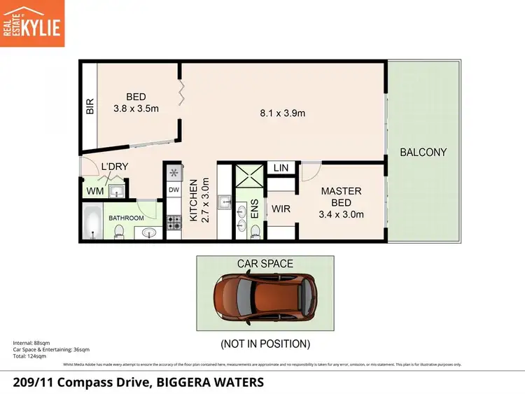 Floorplan of Homely unit listing, 209/11 Compass Dr, Biggera Waters QLD 4216