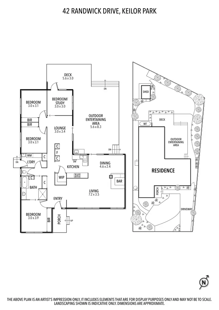 Floorplan of Homely house listing, 42 Randwick Drive, Keilor Park VIC 3042