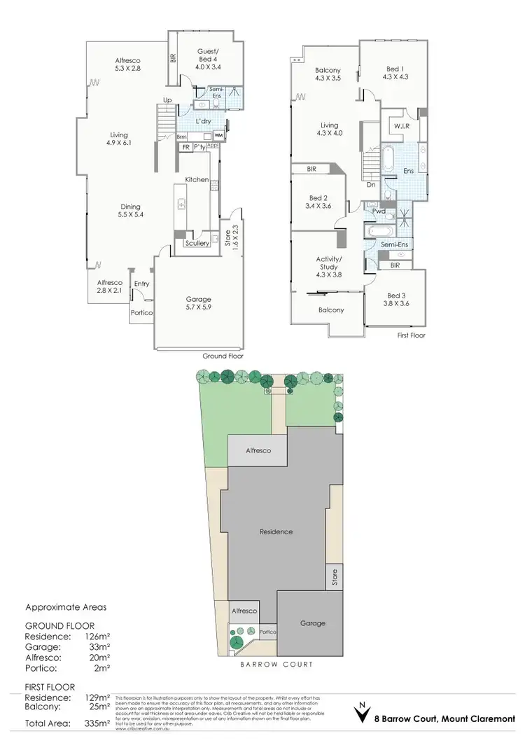 Floorplan of Homely house listing, 8 Barrow Court, Mount Claremont WA 6010