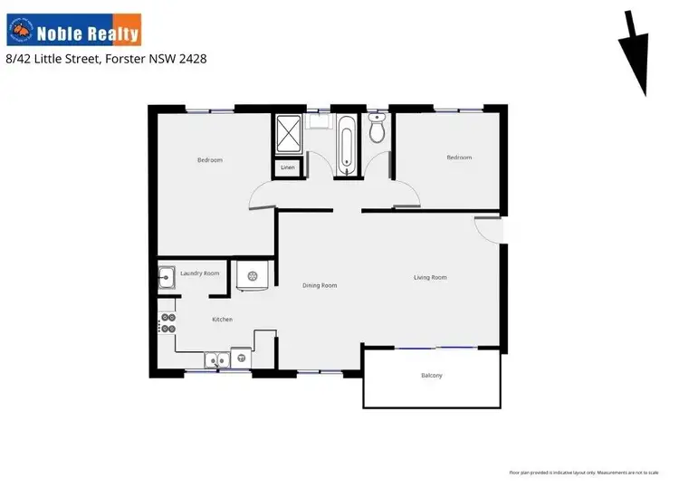 Floorplan of Homely unit listing, 8/42 Little Street, Forster NSW 2428