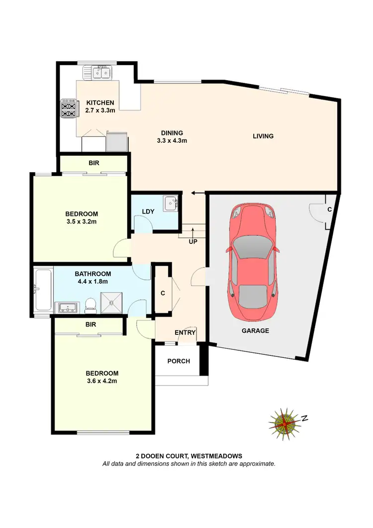 Floorplan of Homely house listing, 2 Dooen Court, Westmeadows VIC 3049