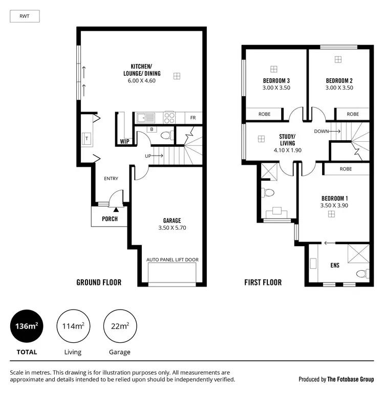Floorplan of Homely townhouse listing, 1/14 Riverway, Fulham Gardens SA 5024