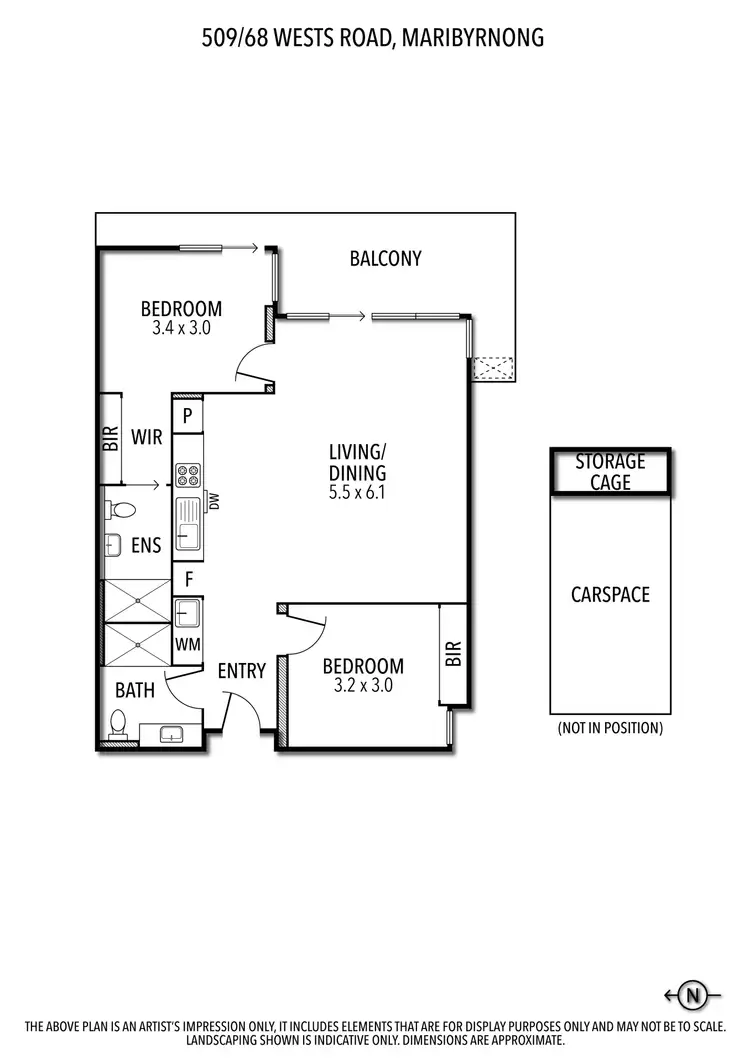 Floorplan of Homely apartment listing, 509/68 Wests Road, Maribyrnong VIC 3032