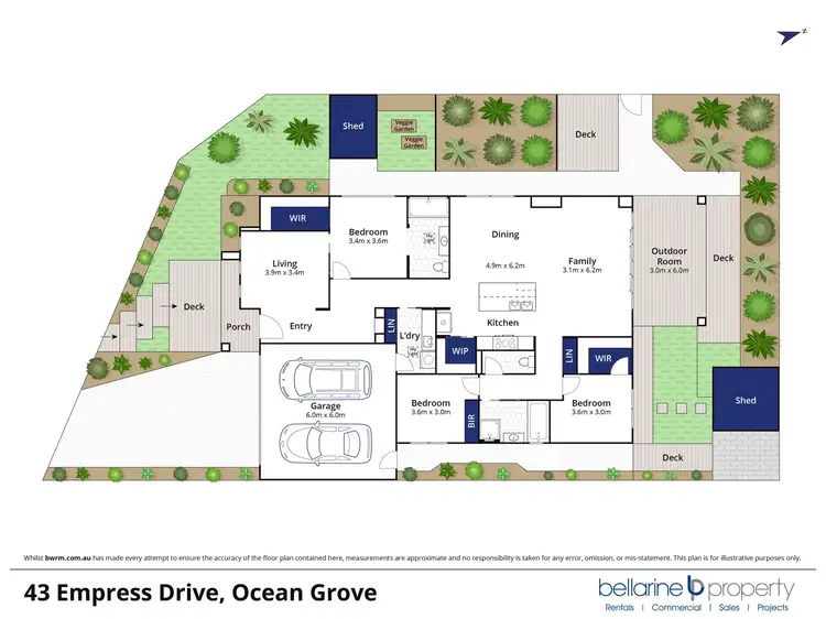 Floorplan of Homely house listing, 43 Empress Boulevard, Ocean Grove VIC 3226