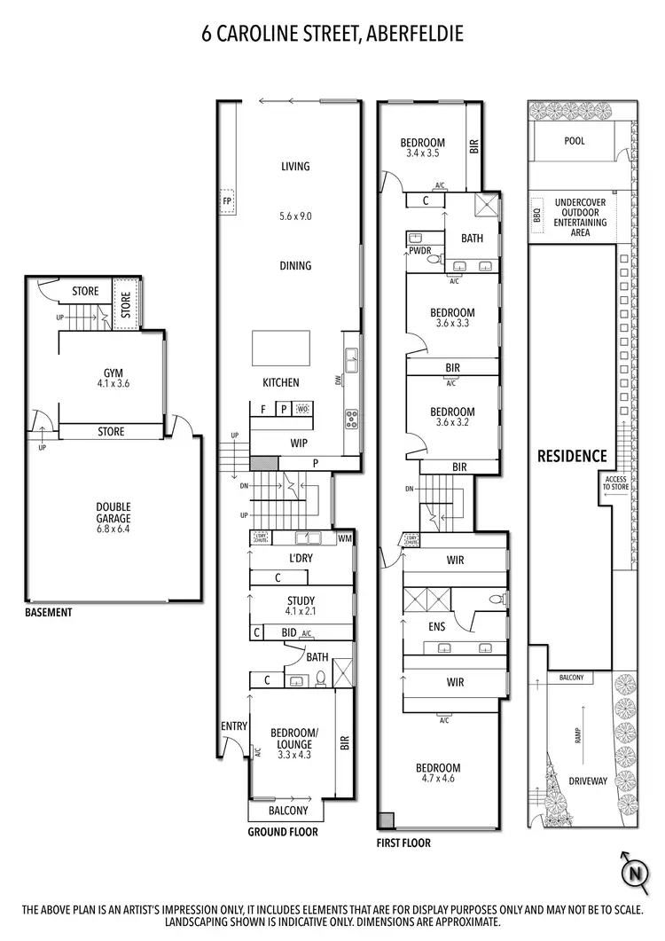 Floorplan of Homely house listing, 6 Caroline Street, Aberfeldie VIC 3040