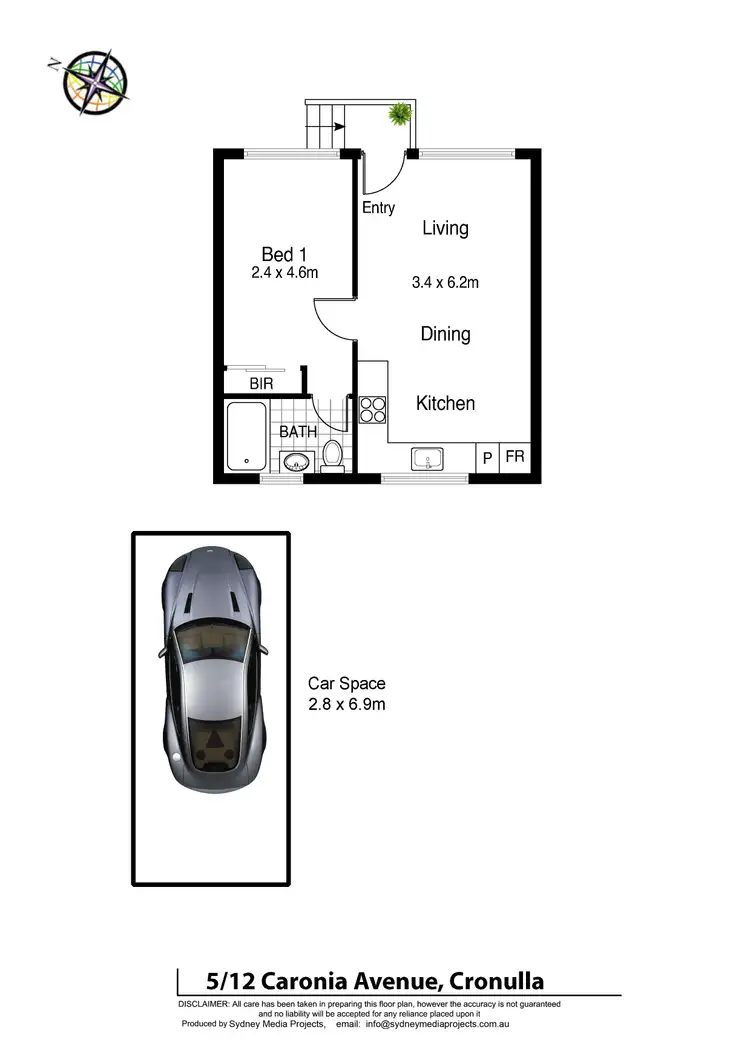 Floorplan of Homely apartment listing, 5/12 Caronia Avenue, Cronulla NSW 2230