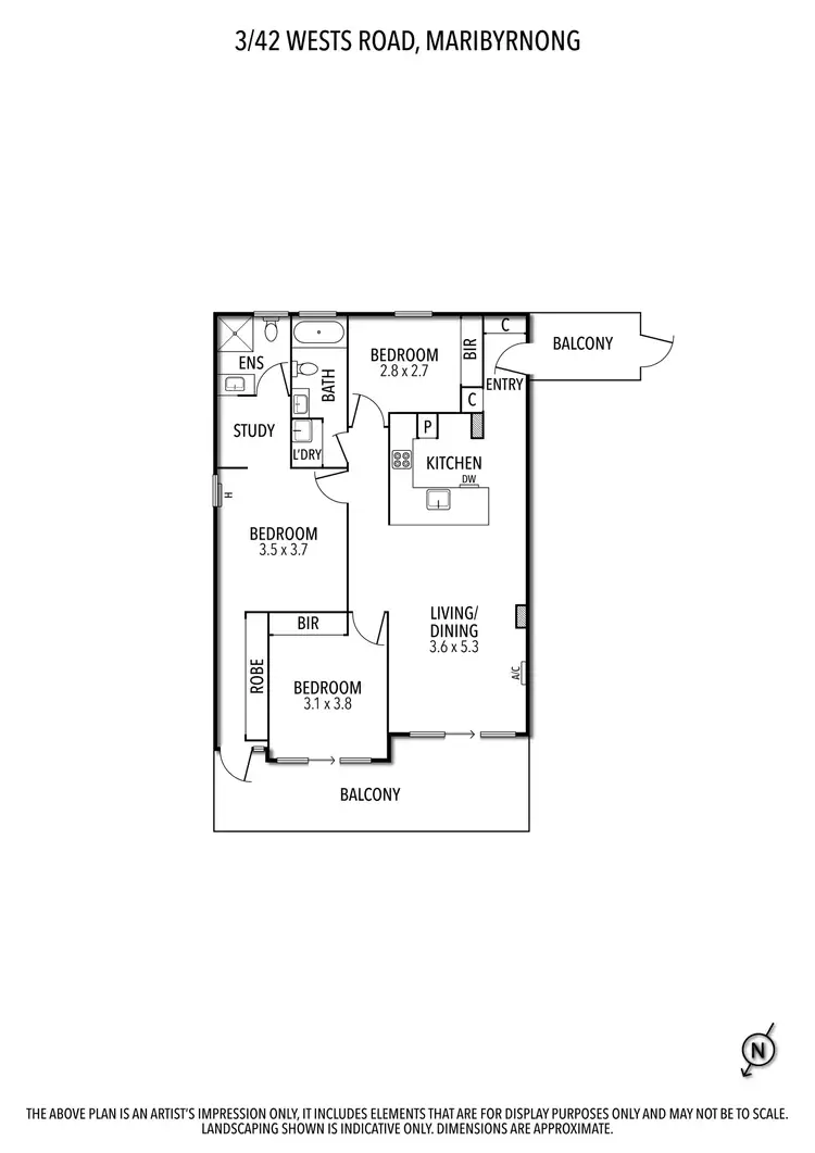 Floorplan of Homely apartment listing, 3/42 Wests Road, Maribyrnong VIC 3032
