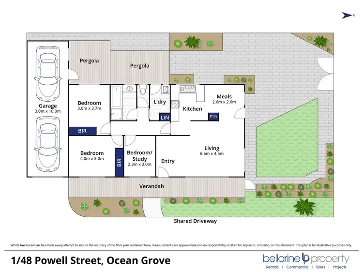 Floorplan of Homely townhouse listing, 1/48 Powell Street West, Ocean Grove VIC 3226