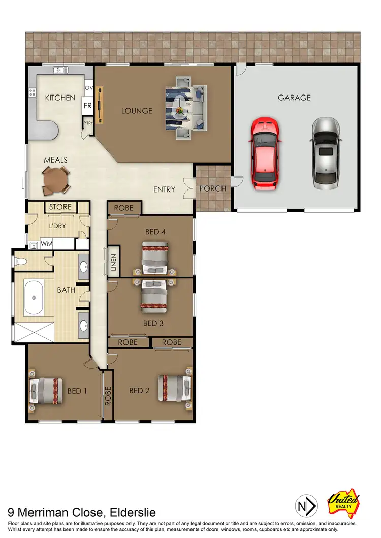 Floorplan of Homely house listing, 9 Merriman Close, Elderslie NSW 2570