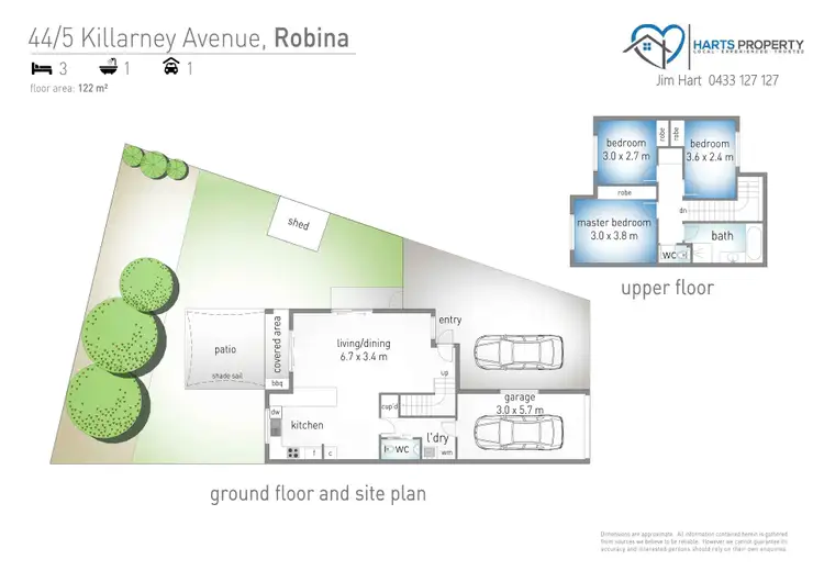 Floorplan of Homely townhouse listing, 44/15-35 Killarney Avenue, Robina QLD 4226