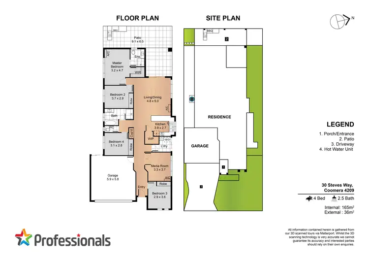 Floorplan of Homely house listing, 30 Steves Way, Coomera QLD 4209