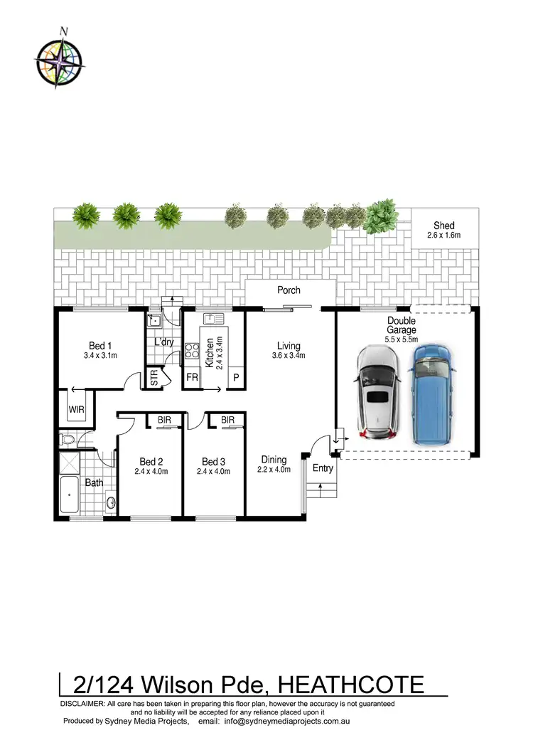 Floorplan of Homely villa listing, 2/124 Wilson Parade, Heathcote NSW 2233